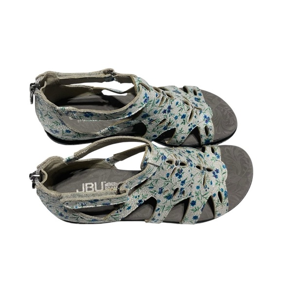 JBU Jambu Northstar Laser Cut Wedge Sandal Ditzy Floral Women Size 9.5 - Picture 10 of 14